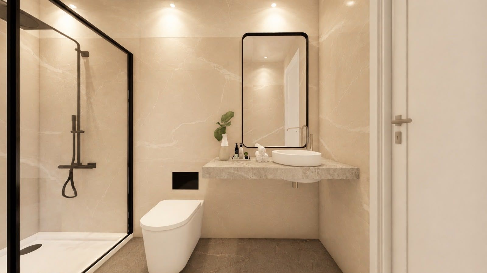 Duşakabinli banyo
